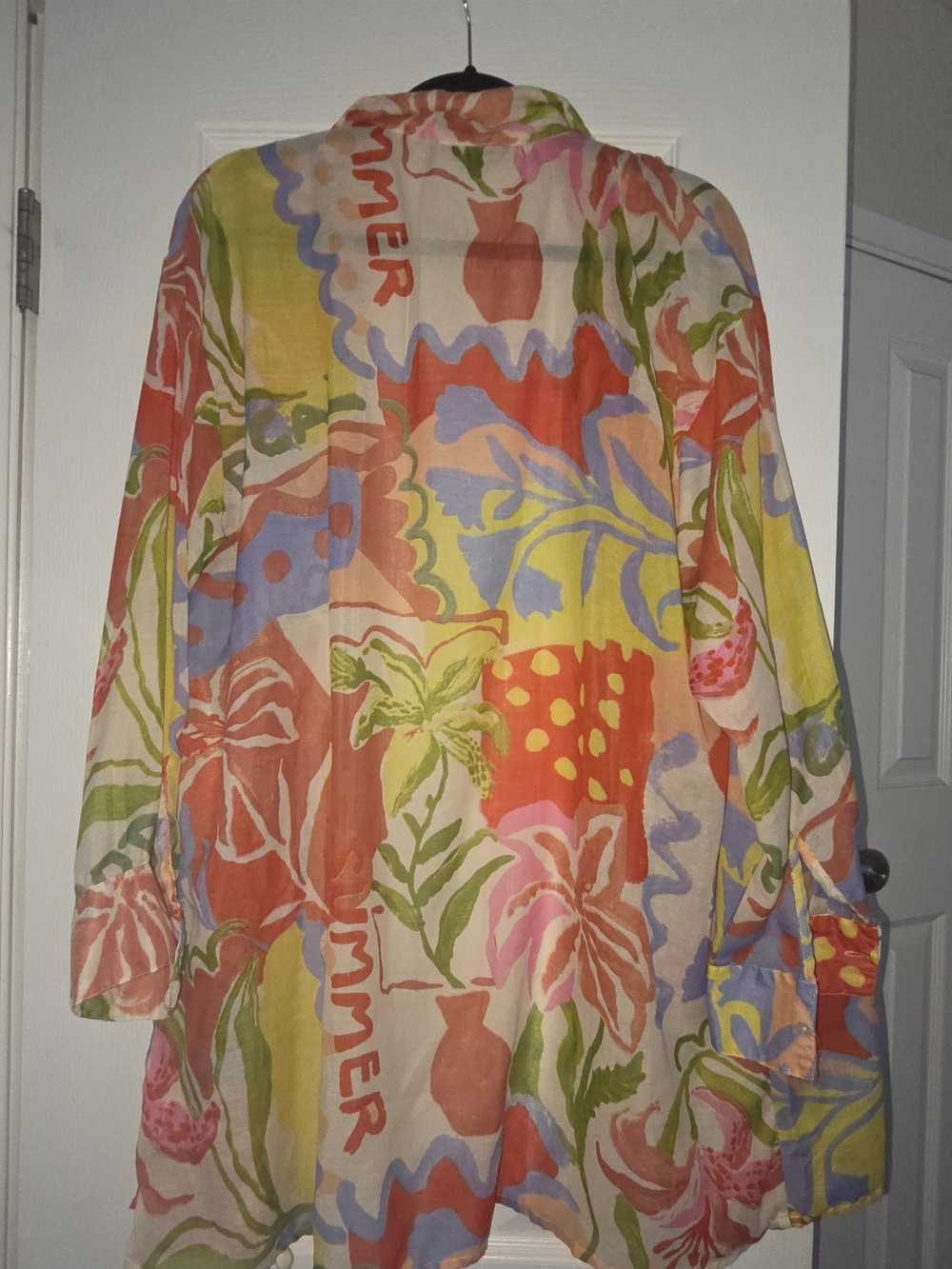 Women's Multi-Color Floral Patchwork Button-Down Shirt